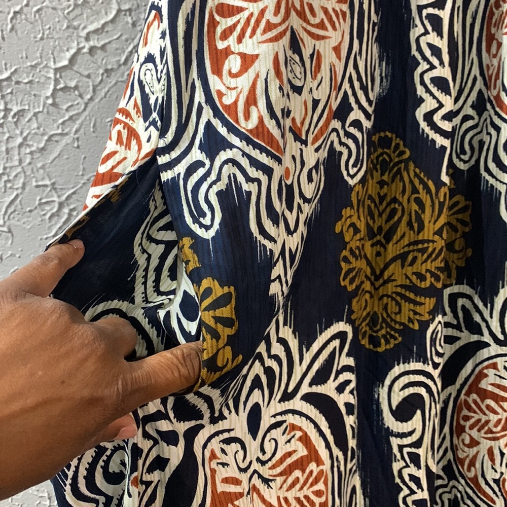 Ashley Stewart NEW Halter Jumpsuit 18/20 Peacock Wide Leg Palazzo Romantic Party - Picture 5 of 15